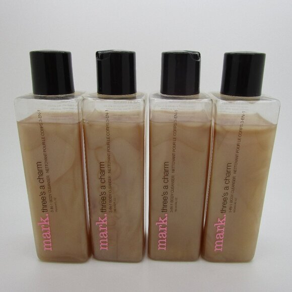 AVON Mark PLUM BERRY Three's A Charm 3-in-1 Body Cleanser - Lot of 4